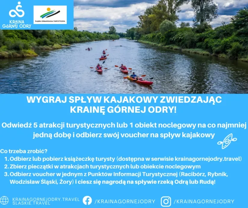 Wygraj spływ kajakowy zwiedzając Krainę Górnej Odry!
