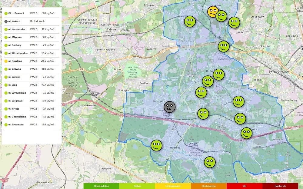 Ruda Śląska: Po przerwie znów działa miejski system monitoringu jakości powietrza