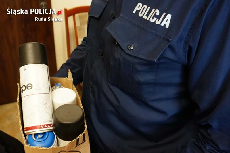 31-letni graficiarz z Rudy Śląskiej zniszczył elewację budynku Szkoły Muzycznej
