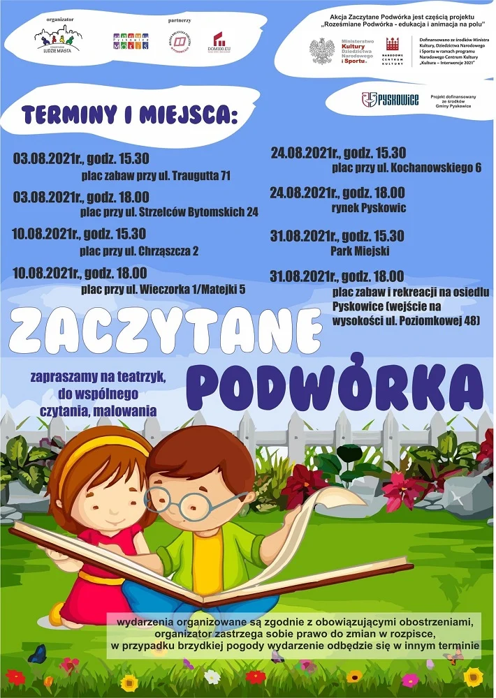 Lektury i teatr przy piaskownicy – wracają Zaczytane Podwórka