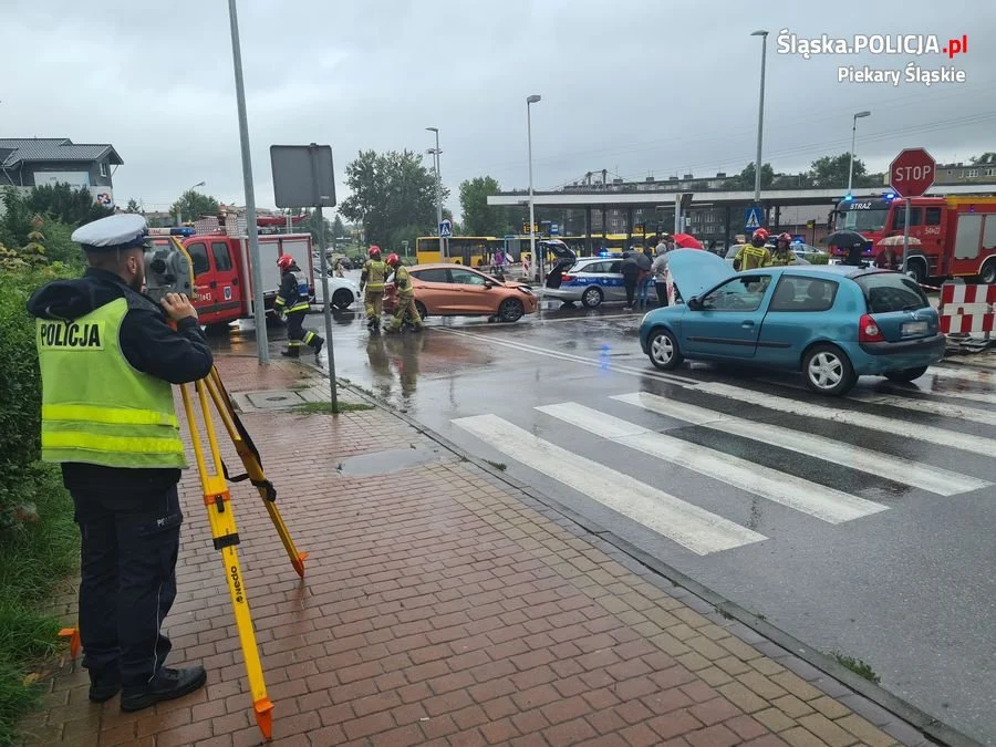 Wypadek na skrzyżowaniu w rejonie dworca