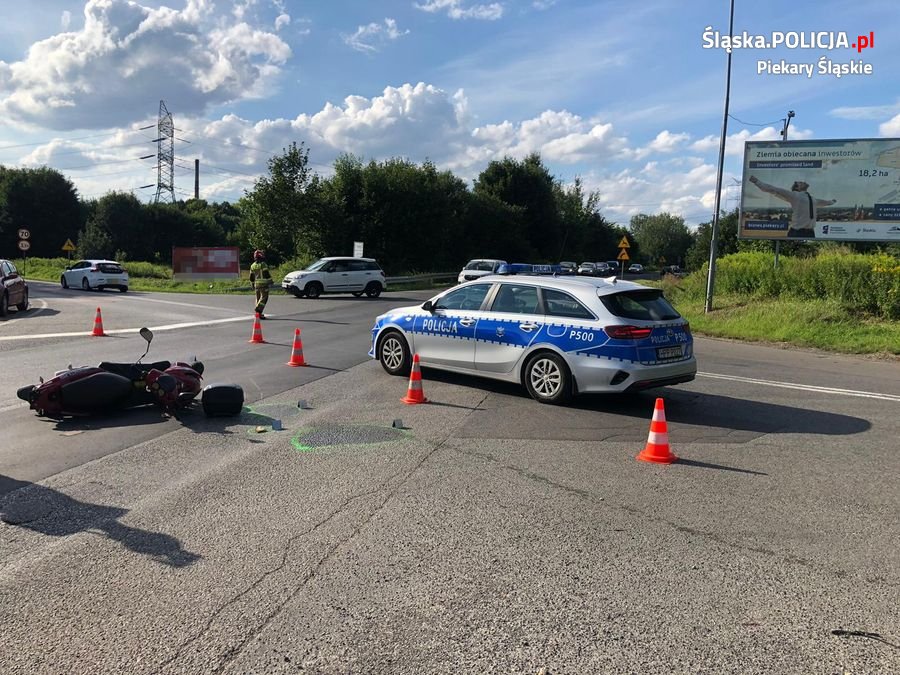 Dwa wypadki na piekarskich drogach