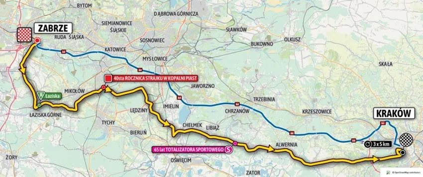 Utrudnienia w ruchu w trakcie Tour de Pologne