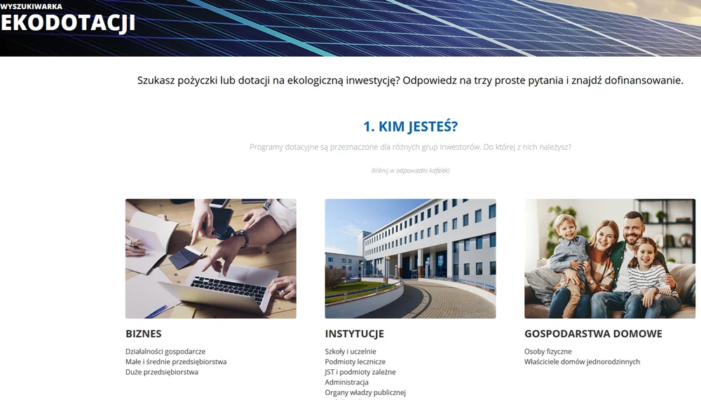 Ruszyła Wyszukiwarka EkoDotacji