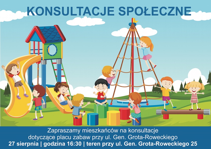 Miasto projektuje plac zabaw przy ul. Grota-Roweckiego - zaproszenie na konsultacje