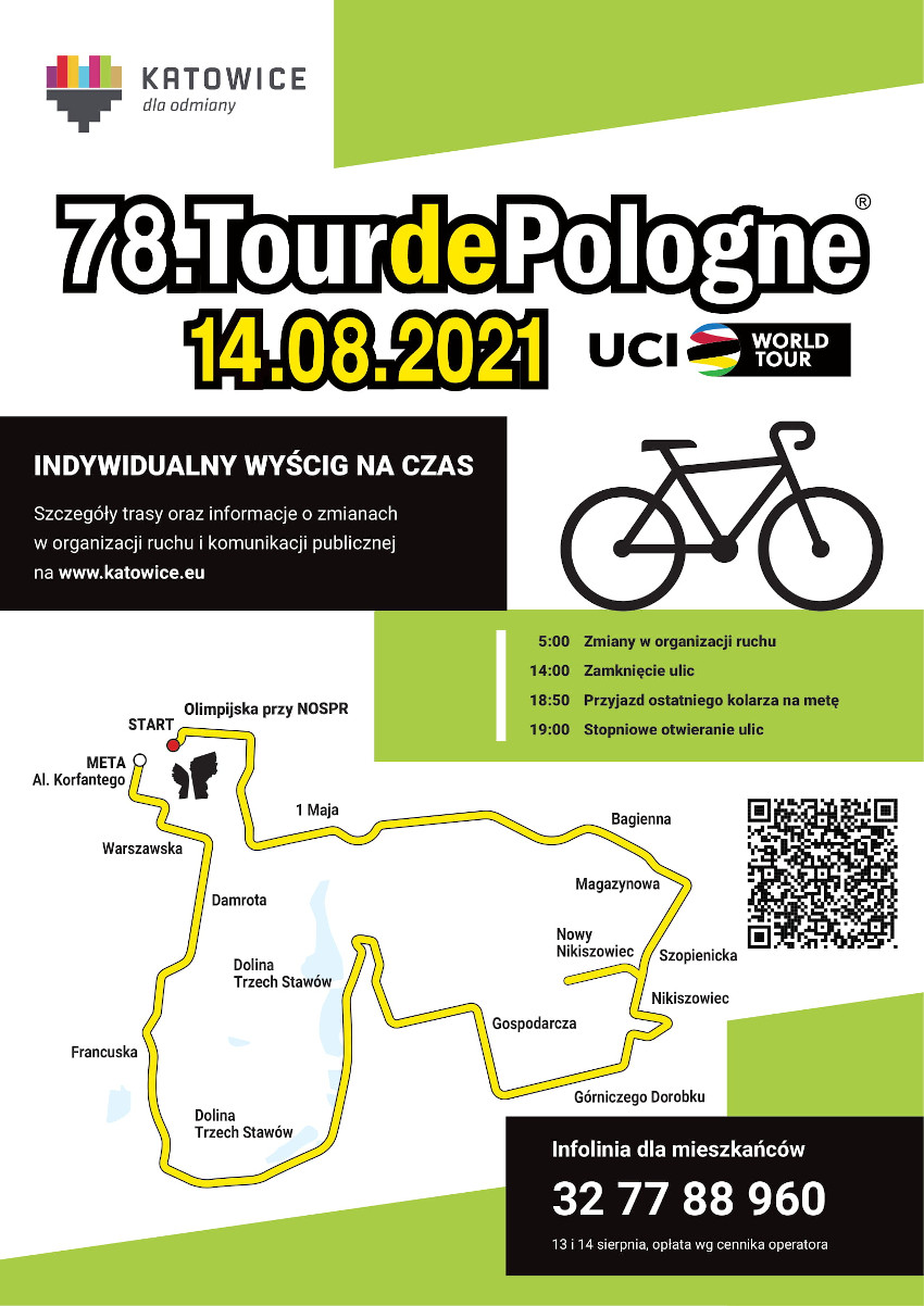 14 sierpnia w Katowicach odbędzie się 78. edycja Tour de Pologne