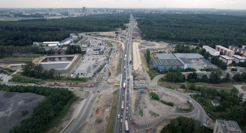 Ważny moment prac na węźle DK86/81 w Giszowcu