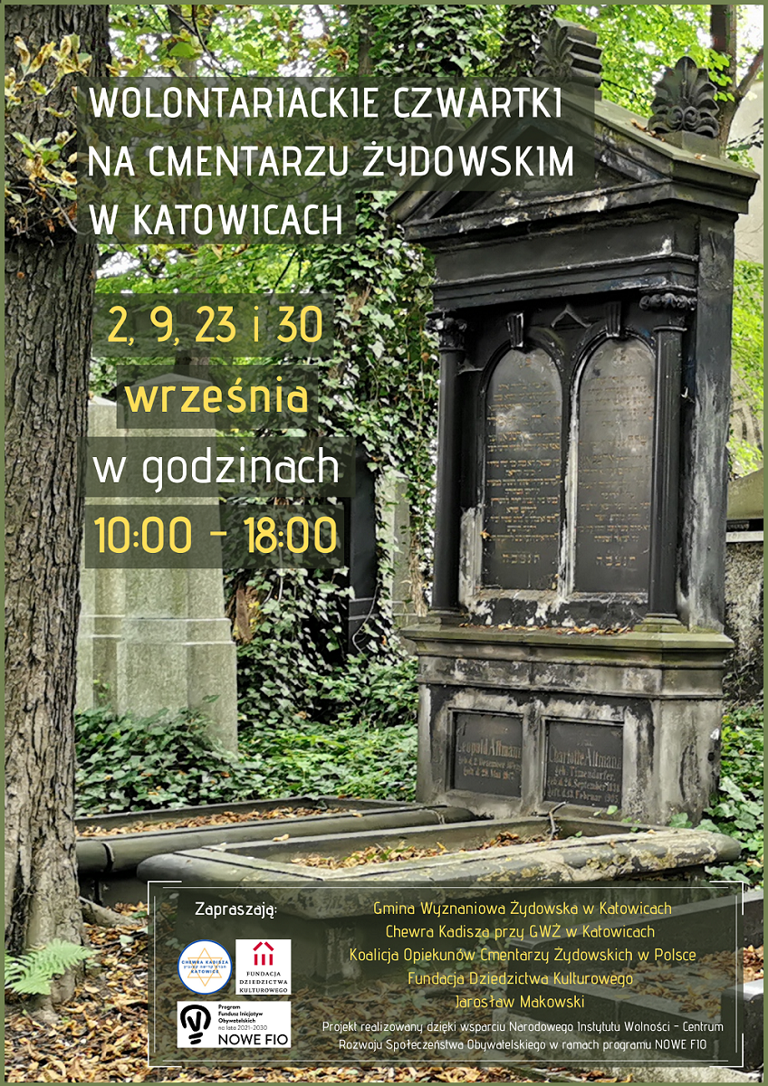 Wolontariackie czwartki na cmentarzu żydowskim w Katowicach