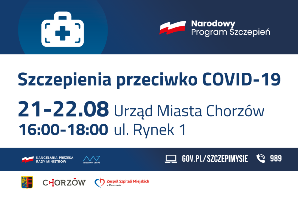 Punkt szczepień w Urzędzie Miasta. Zaszczep się bez wcześniejszej rejestracji