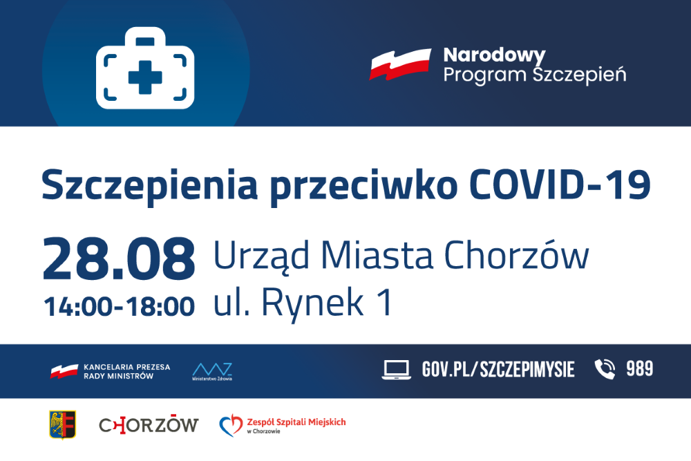 Punkt szczepień w Urzędzie Miasta ponownie otwarty. Zaszczep się bez rejestracji!