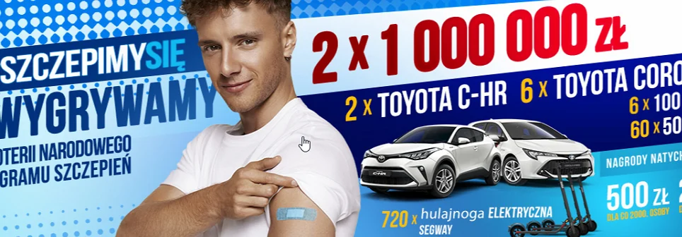 W ramach Loterii Narodowego Programu Szczepień rozlosowano dwa samochody