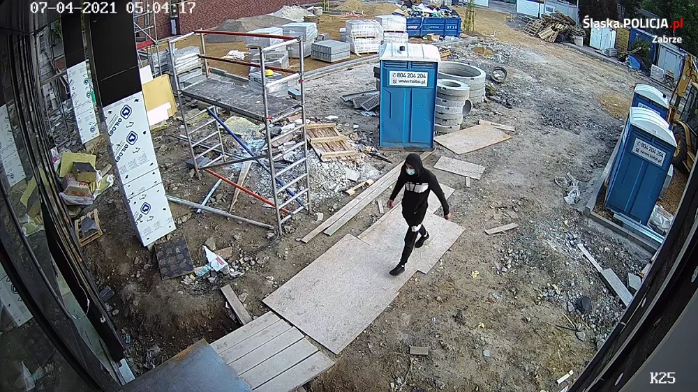 Zabrze: Policja poszukuje złodzieja walizek z elektronarzędziami