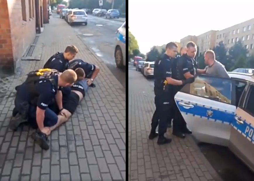 25-latek wykrzykiwał wulgaryzmy i był pijany. Zachowanie policjantów oburzyło internautów