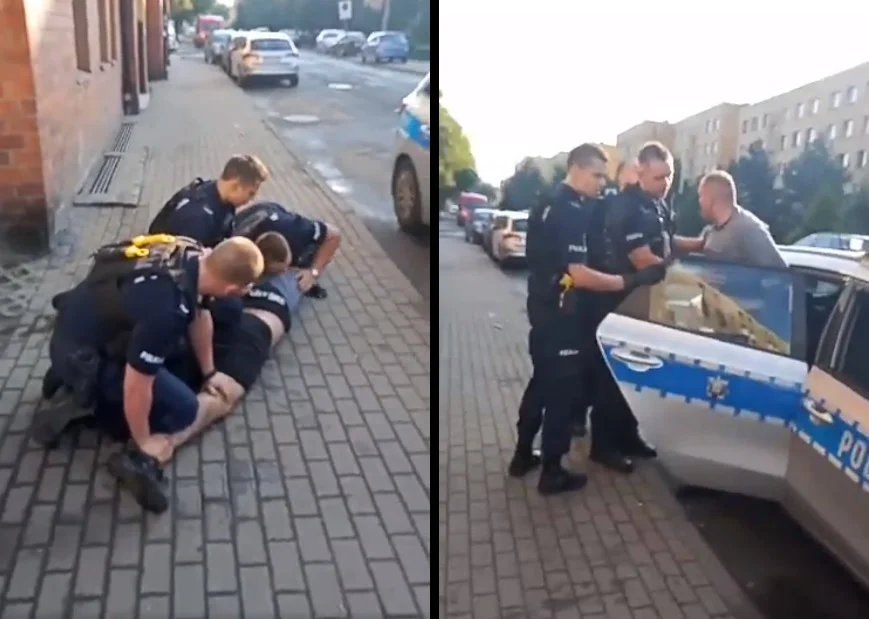 25-latek wykrzykiwał wulgaryzmy i był pijany. Zachowanie policjantów oburzyło internautów