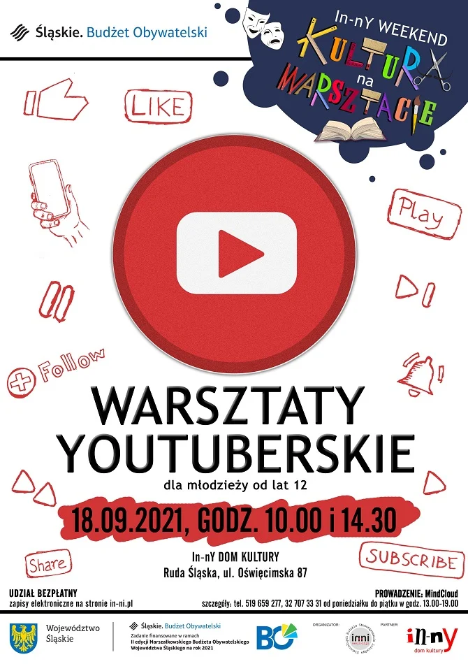 Warsztaty Youtuberskie dla młodzieży od lat 12