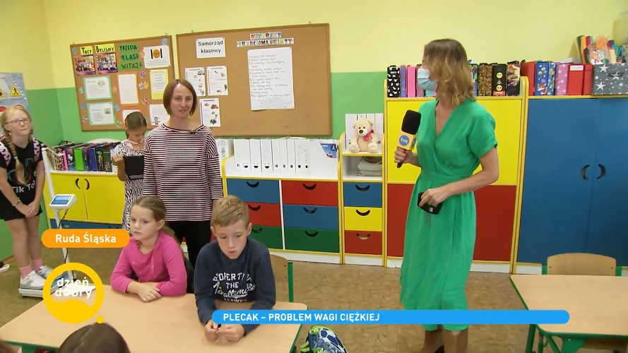 Jedna z rudzkich szkół w Dzień Dobry TVN! W programie mówiono o zbyt ciężkich plecakach