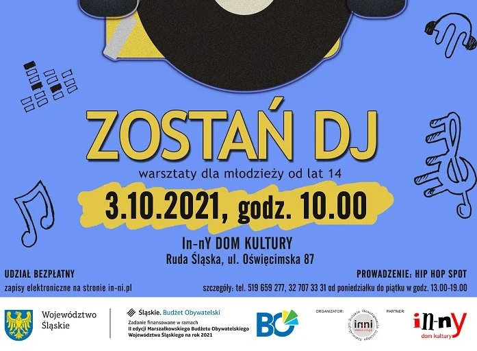 "ZOSTAŃ DJ" warsztaty dla młodzieży od lat 14