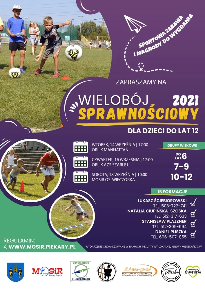 Wieloboje sprawnościowe dla dzieci