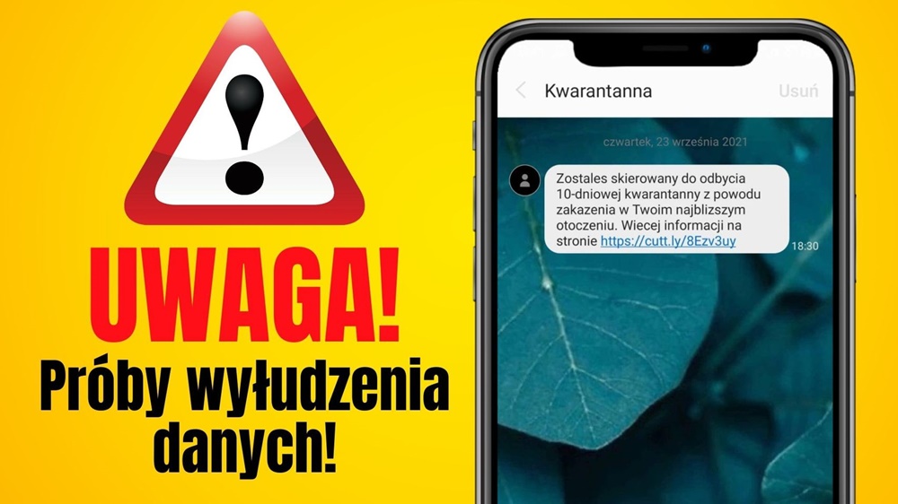 Uwaga na fałszywe smsy o nałożeniu kwarantanny!