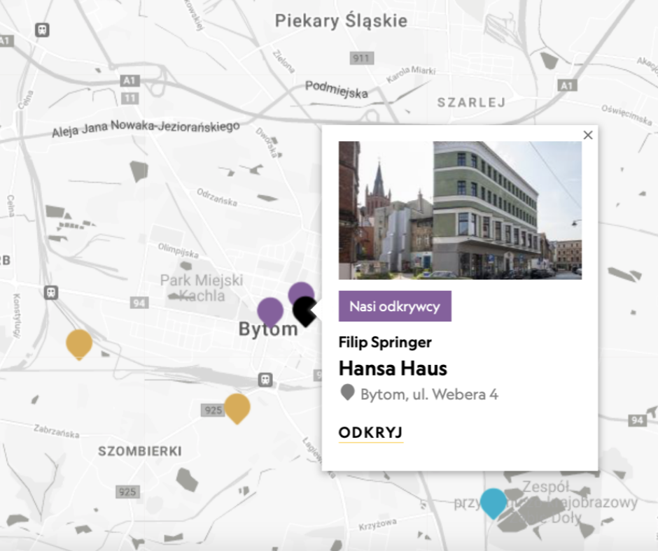 Bytom na mapie National Geographic