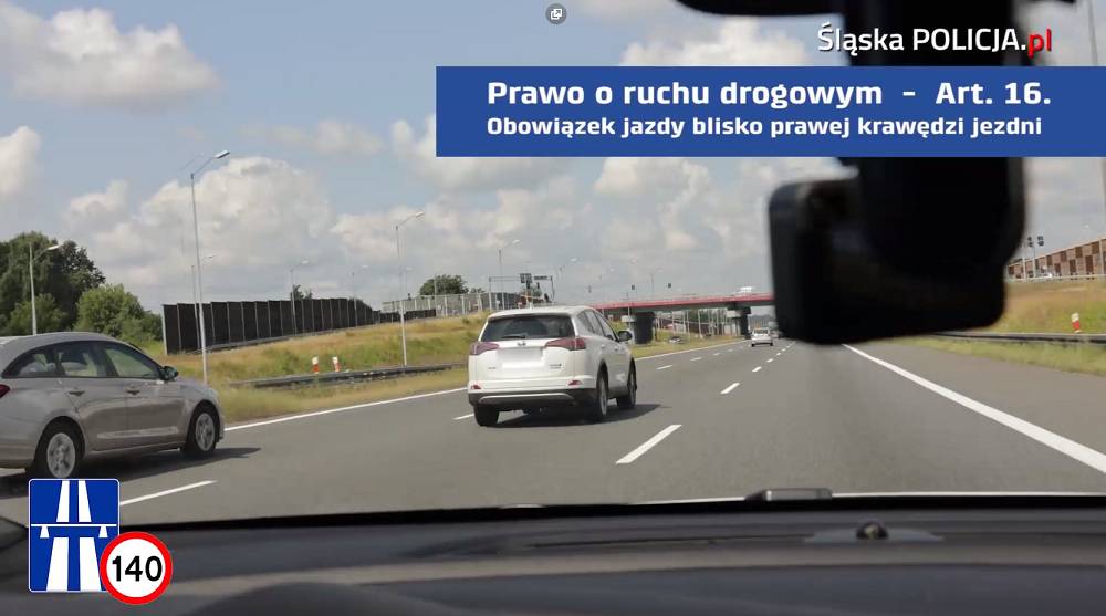 "Kierowca ekstraklasa trzyma się prawego pasa". Zobacz WIDEO Śląskiej Policji