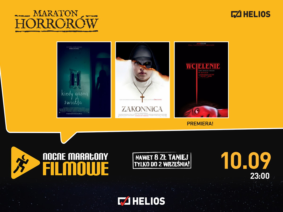 Nocne Maratony Filmowe Helios prezentują Maraton Horrorów!