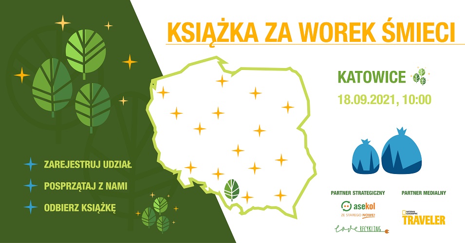 „Książka za worek śmieci” – ciekawa akcja już w najbliższą sobotę w Katowicach!