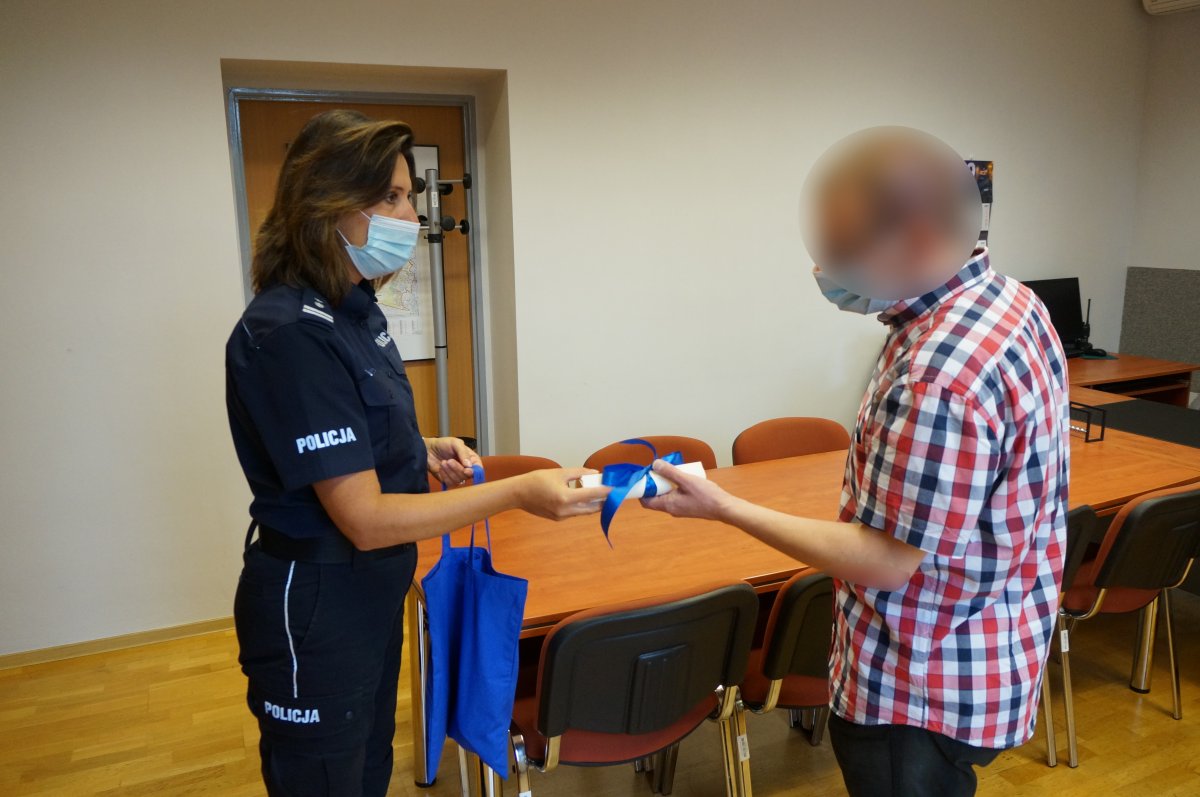 Słowa uznania od Pani Komendant za obywatelską postawę