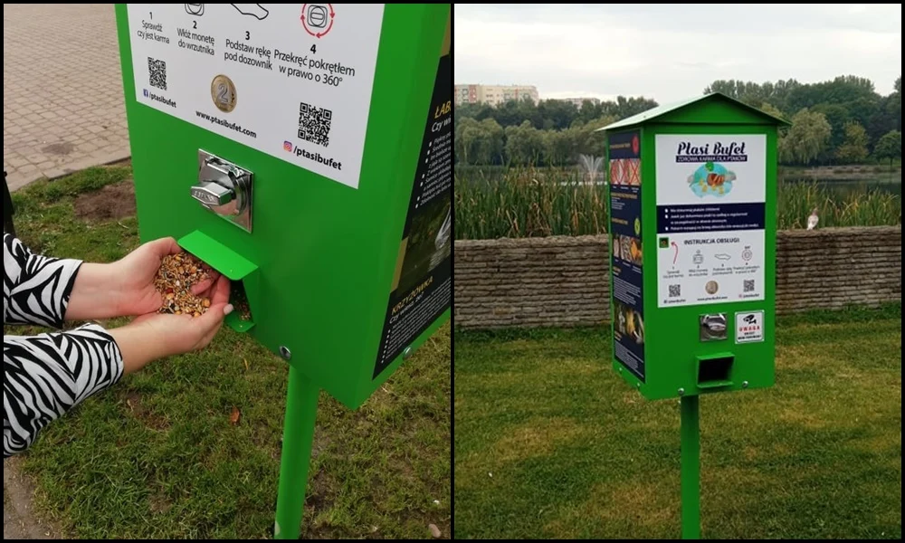 Ptasi Bufet pojawił się na terenie OSiR Skałka – dokarmiaj nie szkodząc