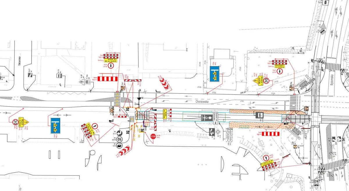 Uwaga! Zmiana organizacji ruchu na skrzyżowaniu ulicy Chorzowskiej i wjazdu do CH OMNI