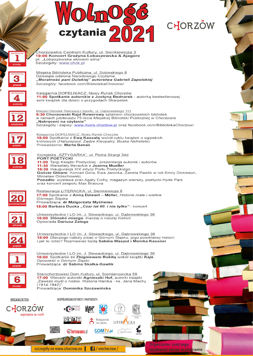 W Chorzowie trwa akcja Wolność Czytania 2021
