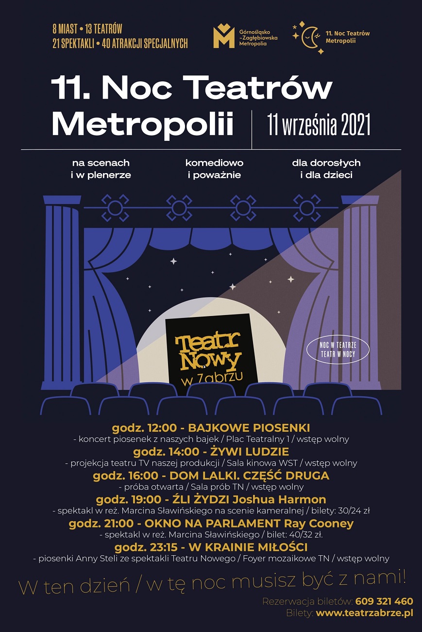 Teatr Nowy w Zabrzu zaprasza 11 września na Noc Teatrów Metropolii
