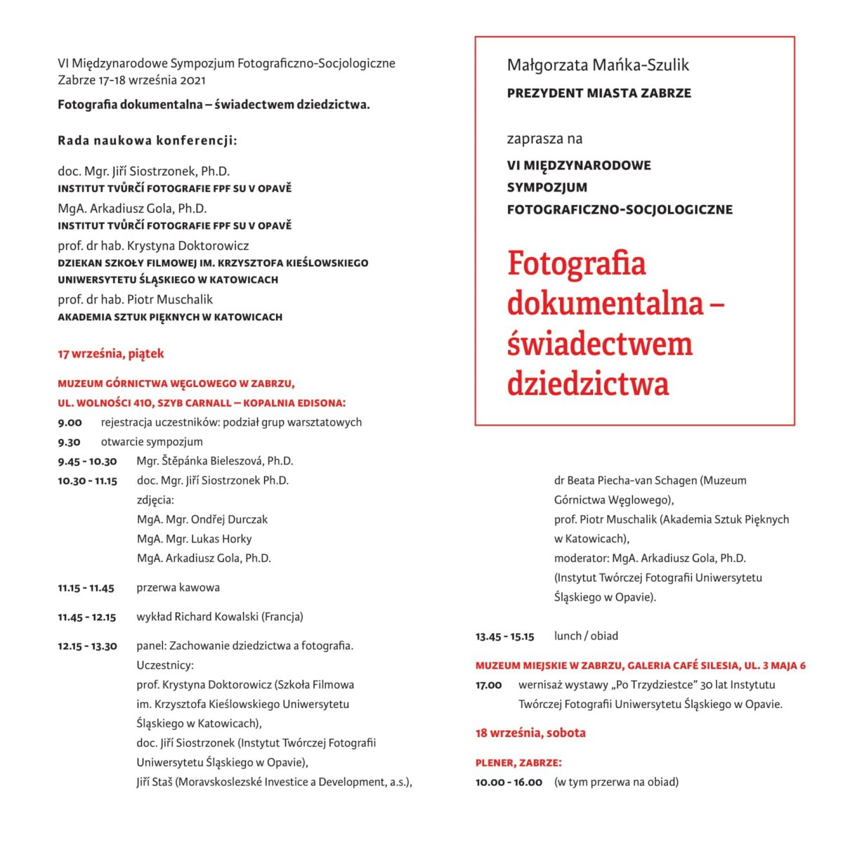 VI Międzynarodowe Sympozjum Fotograficzno-Socjologicznego