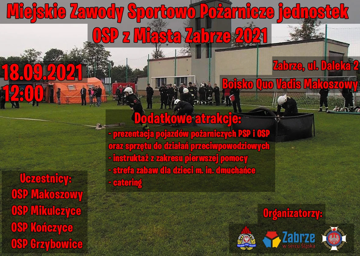 Miejskie Zawody Sportowo-Pożarnicze Ochotniczych Straży Pożarnych już jutro!