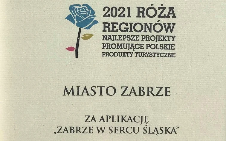Aplikacja "Zabrze w sercu Śląska" wyróżniona w konkursie "Róża Regionów"