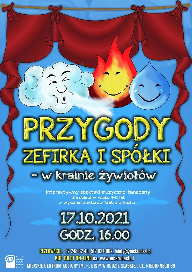 Przygody Zefirka i Spółki - w krainie żywiołów. Interaktywny spektakl dla dzieci