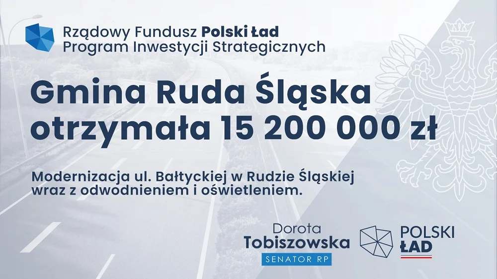 Kolejne rządowe dofinansowanie trafi do Rudy Śląskiej. To prawie 20 mln złotych