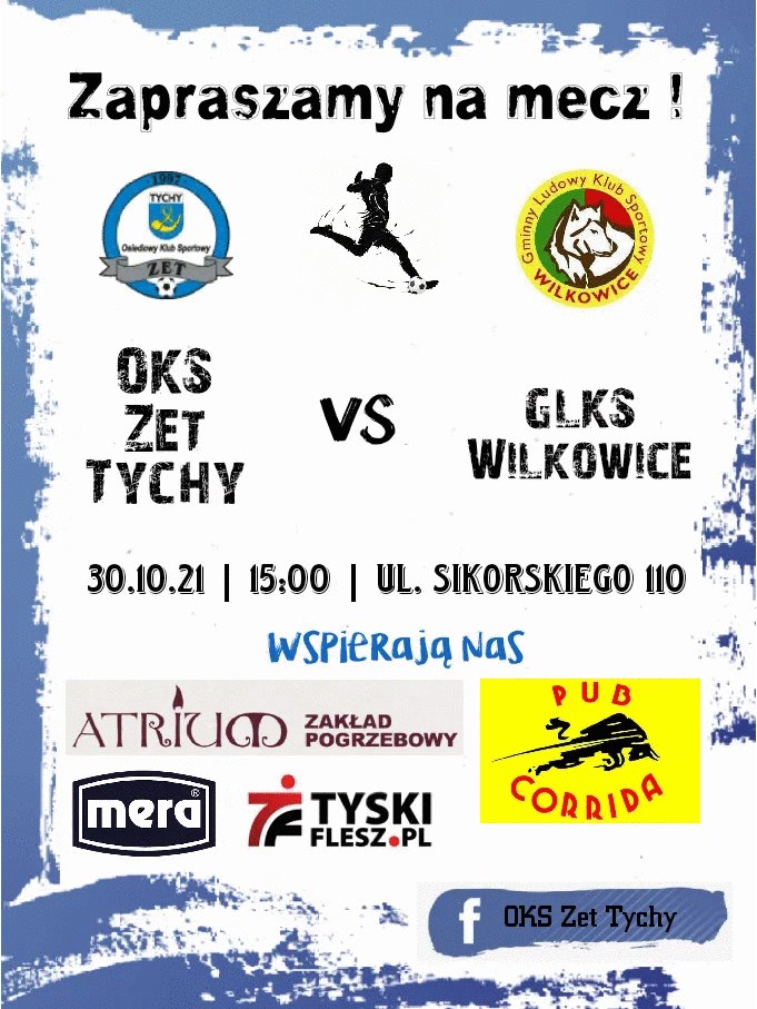 OKS Zet Tychy zaprasza na mecz z GLKS Wilkowice