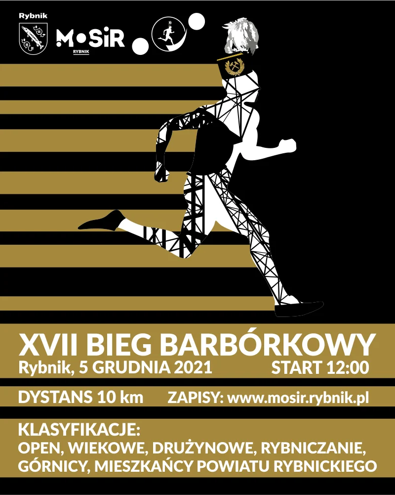 MOSiR Rybnik zaprasza na XVII Bieg Barbórkowy