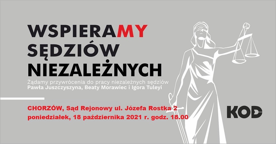 Chorzów: Wieczorem pod chorzowskim Sądem Rejonowym odbędzie się pikieta