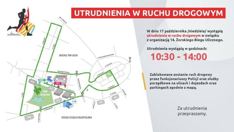 W najbliższą niedzielę XIV Żorski Bieg Uliczny! Będą utrudnienia w ruchu drogowym