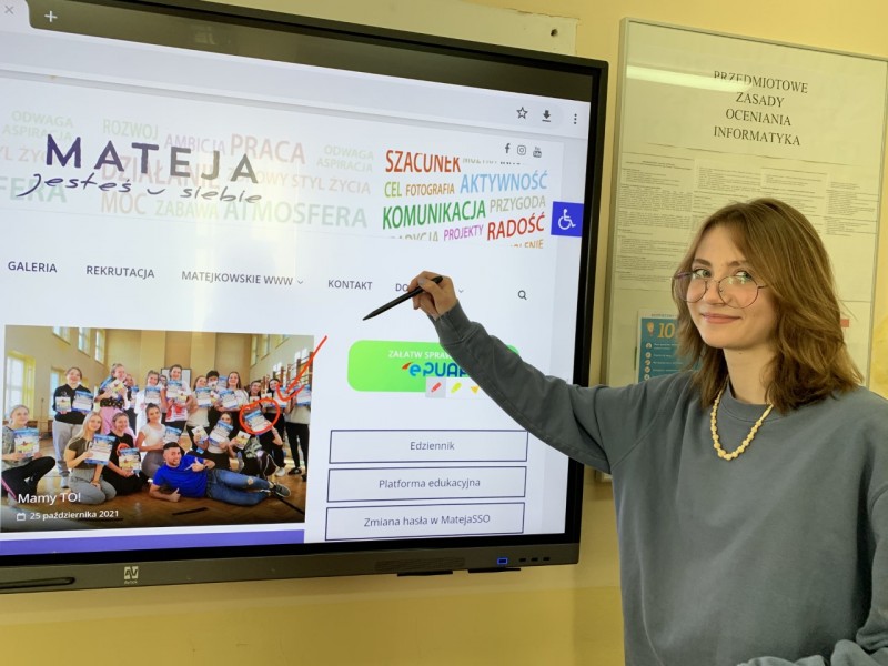 Mateja w programie "Aktywna tablica"