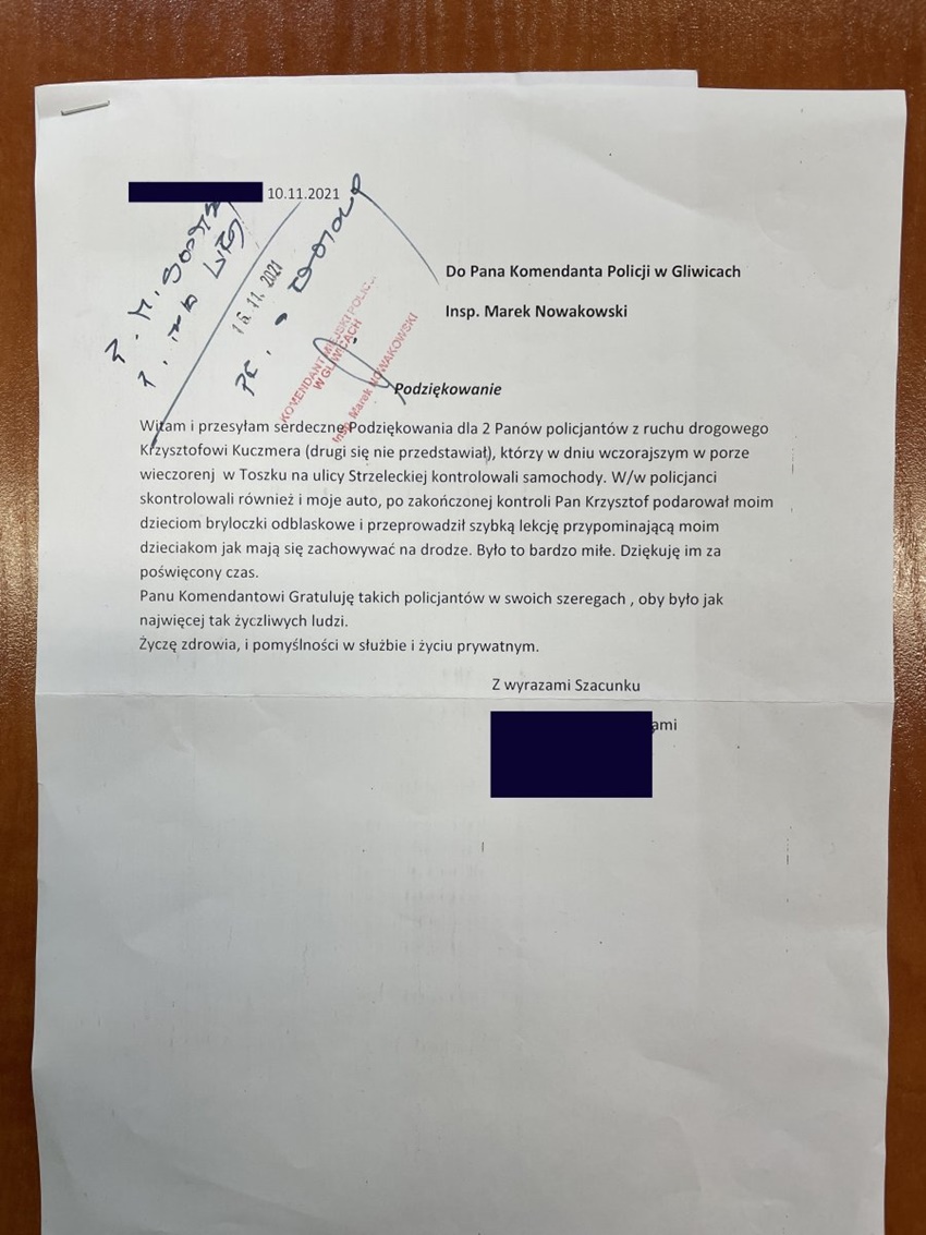 Przekroczyła prędkość, zapłaciła mandat i szczerze podziękowała