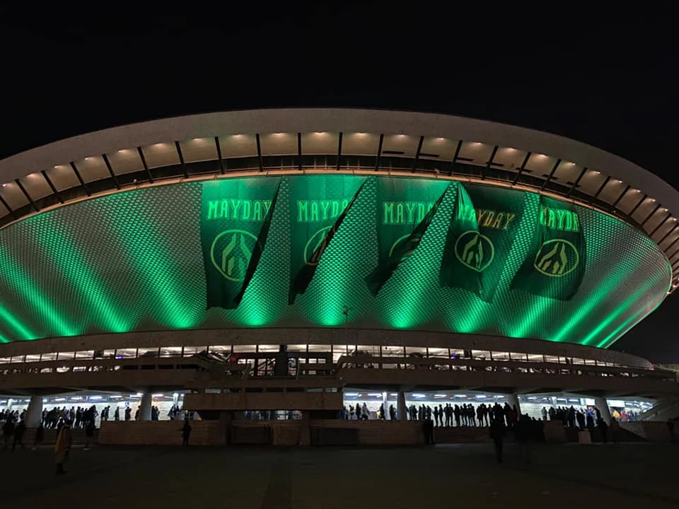Spodek i rynek podświetlone na zielono - na znak solidarności z uchodźcami i migrantami
