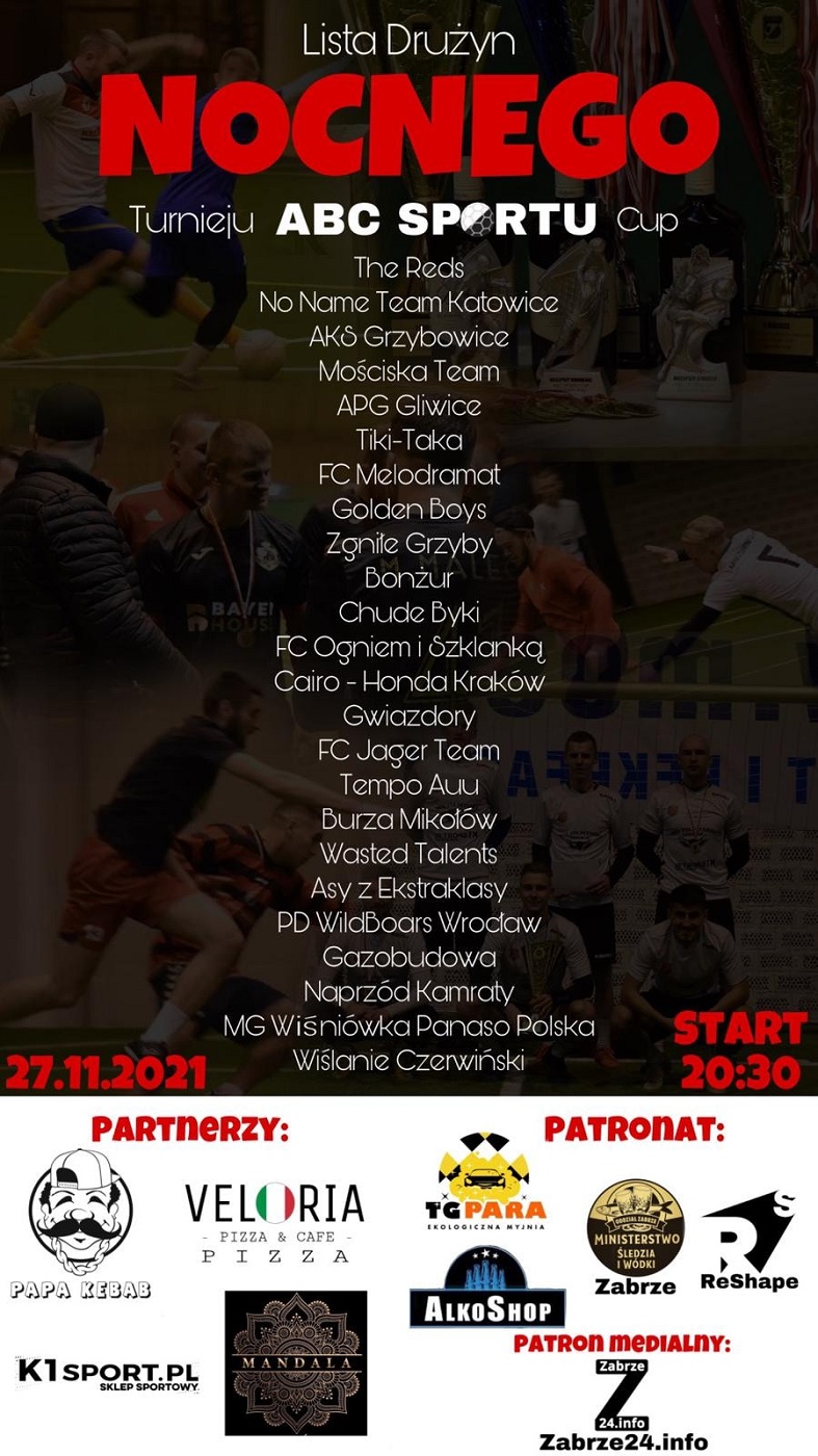 "Nocny Turniej Dzikich Drużyn" w zabrzańskiej hali MOSiR