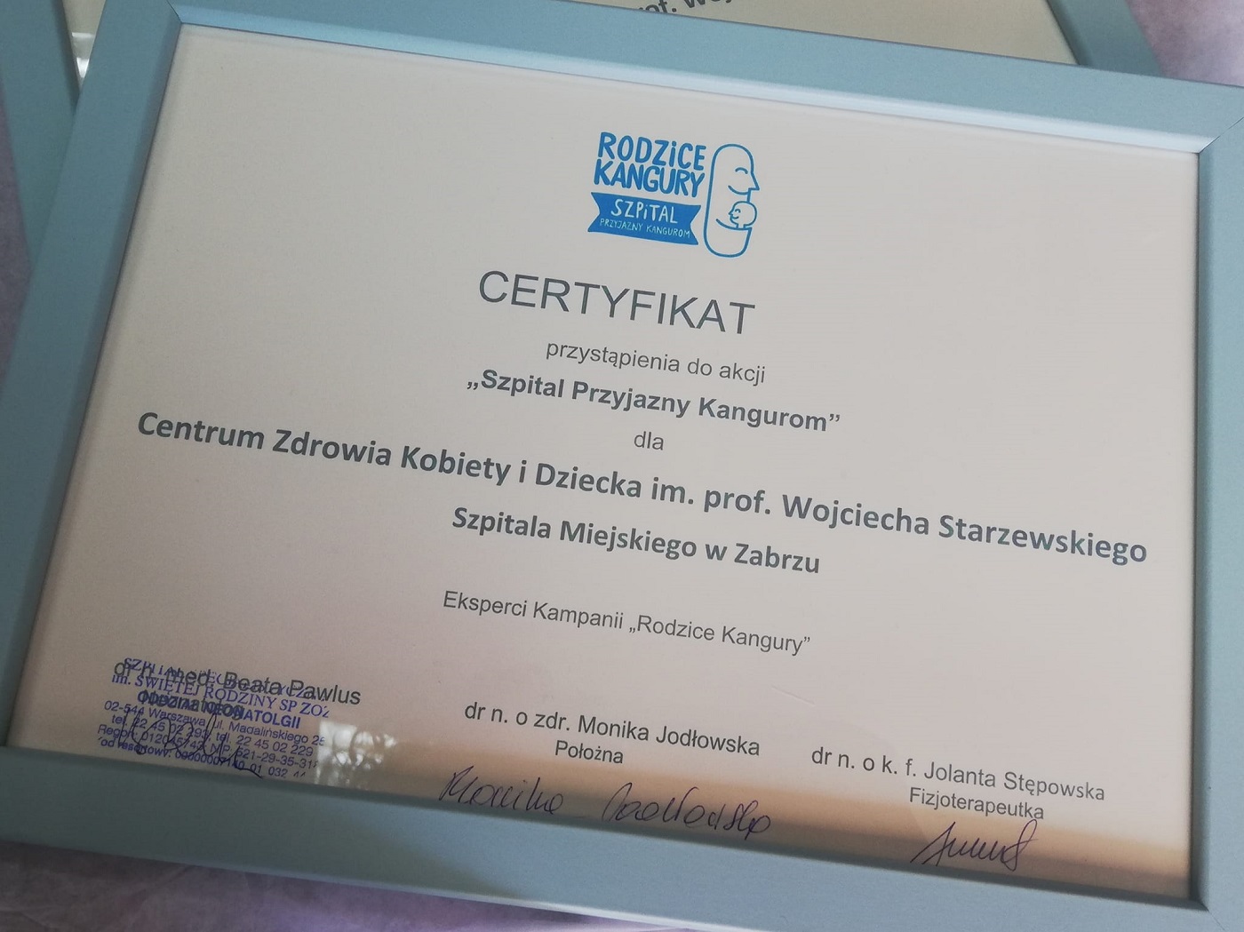 Szpital Miejski w Zabrzu przyłączył się do akcji "Szpital przyjazny Kangurom"