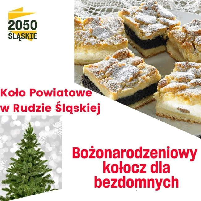 Stowarzyszenie Polska 2050 z Rudy Śląskiej piecze kołocz dla bezdomnych