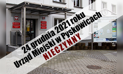 Uwaga! W wigilię Urząd Miejski nieczynny