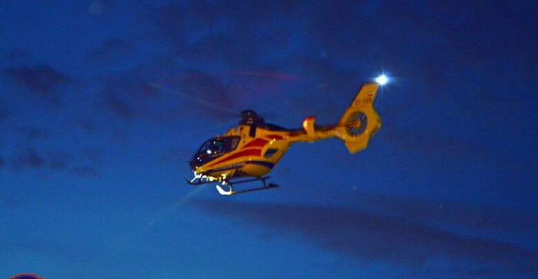 W Tychach pracownik poparzył się kwasem. Musiał po niego lądować helikopter