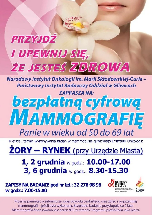 Wykonaj bezpłatną mammografię na żorskim rynku